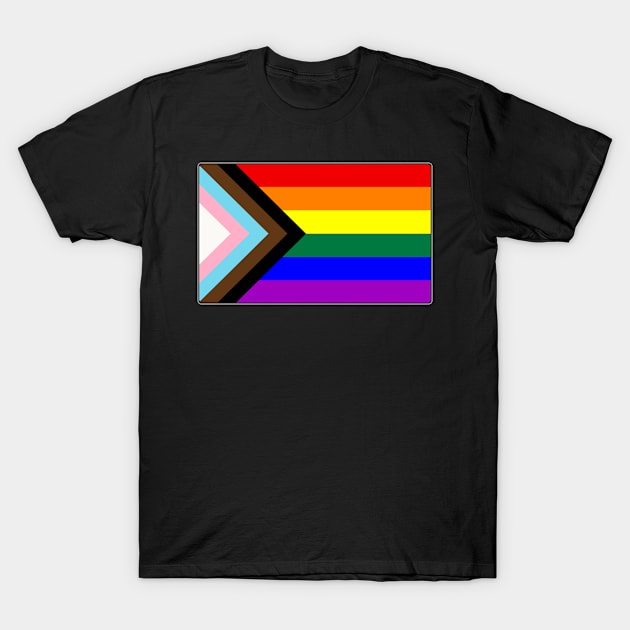 Progress LGBTQ Gay Pride Flag T-Shirt by wheedesign